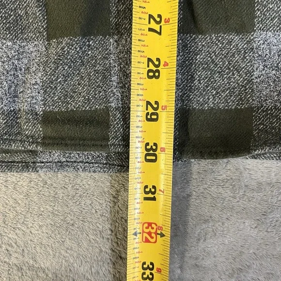 ROOTS Mens Plaid Elbow Patch Flannel Long Sleeve Shirt Size XL Green/Brown - Picture 4 of 7